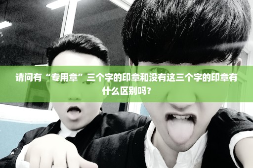请问有“专用章”三个字的印章和没有这三个字的印章有什么区别吗？