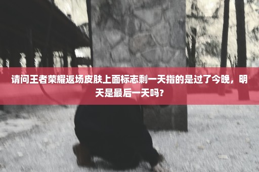 请问王者荣耀返场皮肤上面标志剩一天指的是过了今晚，明天是最后一天吗？