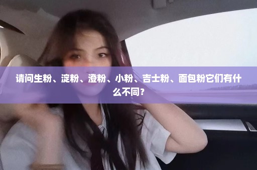 请问生粉、淀粉、澄粉、小粉、吉士粉、面包粉它们有什么不同？