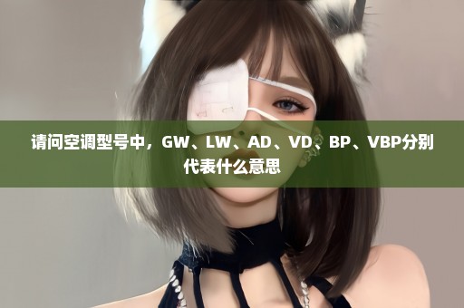 请问空调型号中，GW、LW、AD、VD、BP、VBP分别代表什么意思