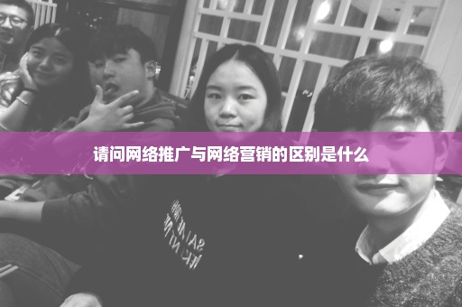 请问网络推广与网络营销的区别是什么