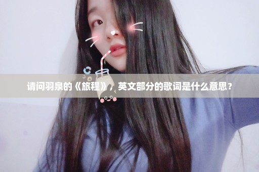 请问羽泉的《旅程》，英文部分的歌词是什么意思？