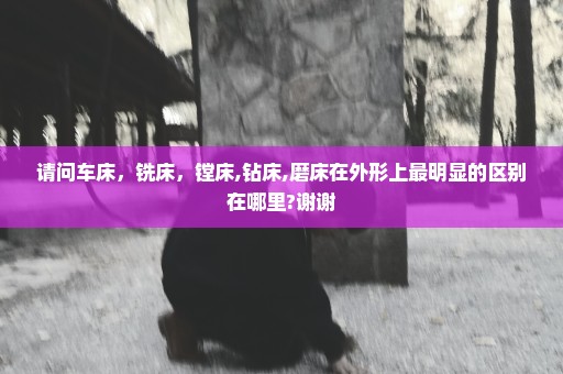 请问车床，铣床，镗床,钻床,磨床在外形上最明显的区别在哪里?谢谢