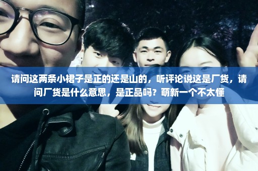 请问这两条小裙子是正的还是山的，听评论说这是厂货，请问厂货是什么意思，是正品吗？萌新一个不太懂