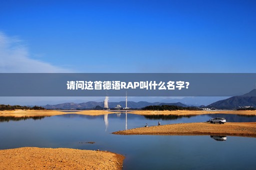 请问这首德语RAP叫什么名字？