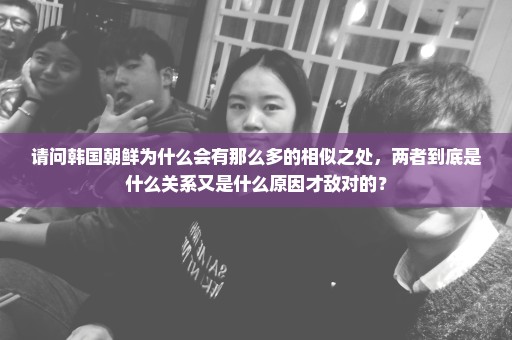 请问韩国朝鲜为什么会有那么多的相似之处，两者到底是什么关系又是什么原因才敌对的？