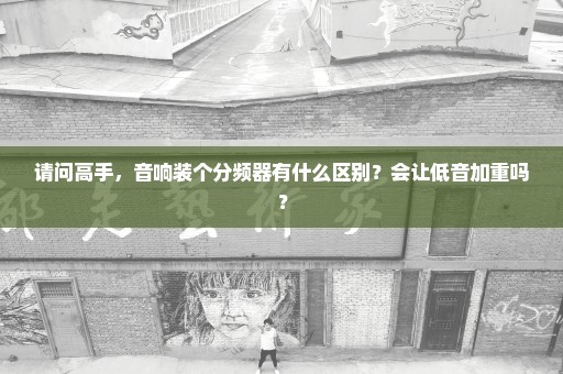 请问高手，音响装个分频器有什么区别？会让低音加重吗？