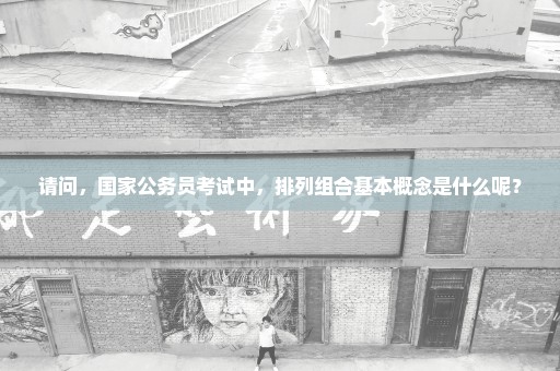 请问，国家公务员考试中，排列组合基本概念是什么呢？