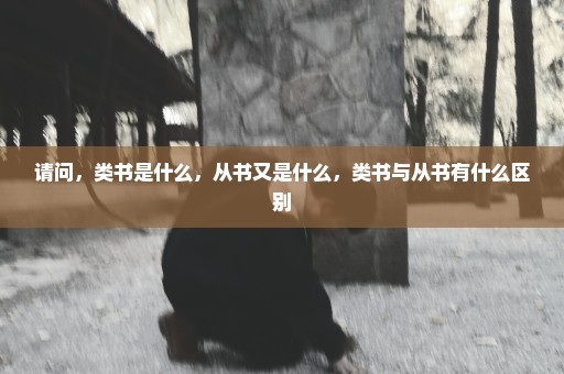 请问，类书是什么，从书又是什么，类书与从书有什么区别