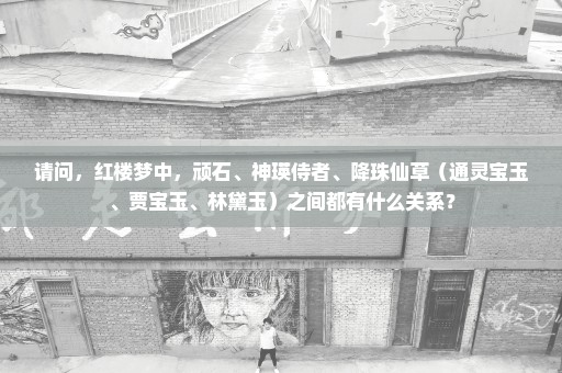 请问，红楼梦中，顽石、神瑛侍者、降珠仙草（通灵宝玉、贾宝玉、林黛玉）之间都有什么关系？