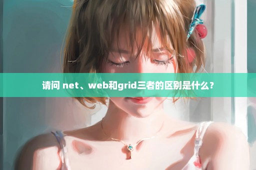 请问 net、web和grid三者的区别是什么？