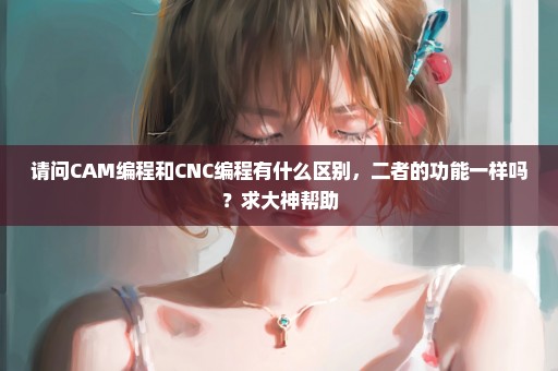 请问CAM编程和CNC编程有什么区别，二者的功能一样吗？求大神帮助