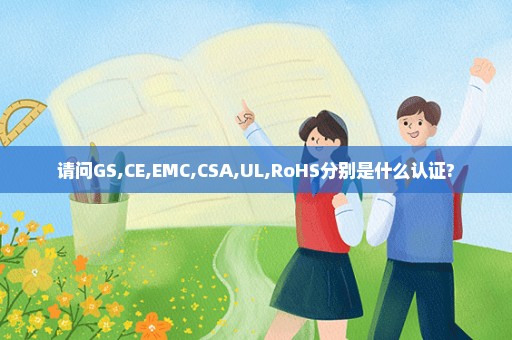 请问GS,CE,EMC,CSA,UL,RoHS分别是什么认证?