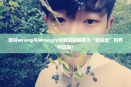 请问wrong与wrongly均做副词解释为“错误地”时有何区别?