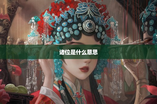 诸位是什么意思