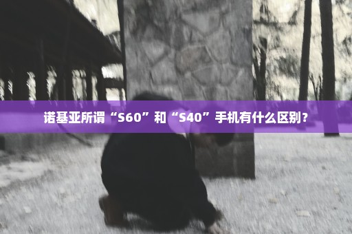 诺基亚所谓“S60”和“S40”手机有什么区别？