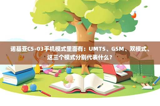 诺基亚C5-03手机模式里面有：UMTS、GSM、双模式、这三个模式分别代表什么？
