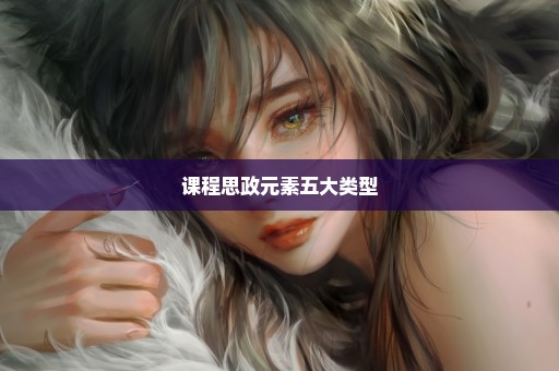 课程思政元素五大类型