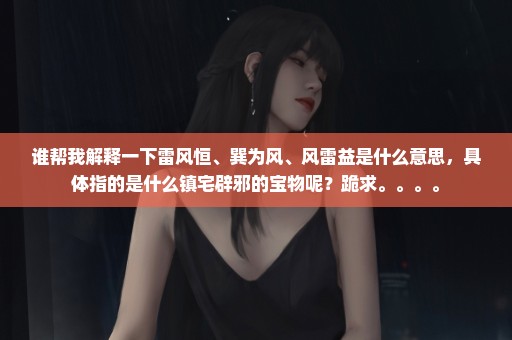 谁帮我解释一下雷风恒、巽为风、风雷益是什么意思，具体指的是什么镇宅辟邪的宝物呢？跪求。。。。