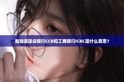 谁知道建设银行CCB和工商银行ICBC是什么意思？