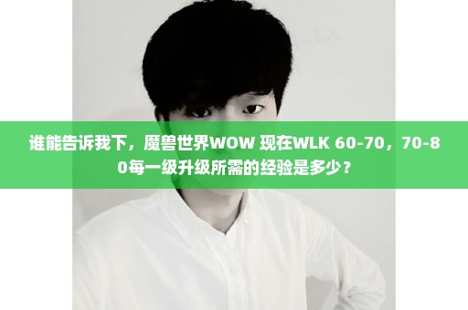 谁能告诉我下，魔兽世界WOW 现在WLK 60-70，70-80每一级升级所需的经验是多少？