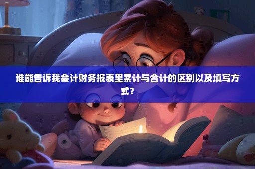 谁能告诉我会计财务报表里累计与合计的区别以及填写方式？