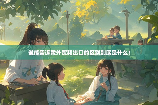 谁能告诉我外贸和出口的区别到底是什么!