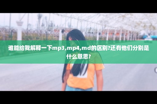 谁能给我解释一下mp3,mp4,md的区别?还有他们分别是什么意思?