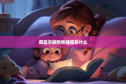 调显示屏的快捷键是什么