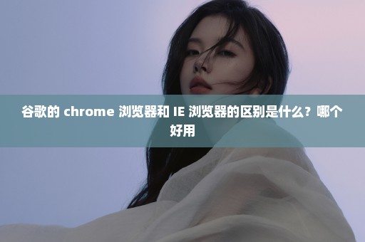 谷歌的 chrome 浏览器和 IE 浏览器的区别是什么？哪个好用