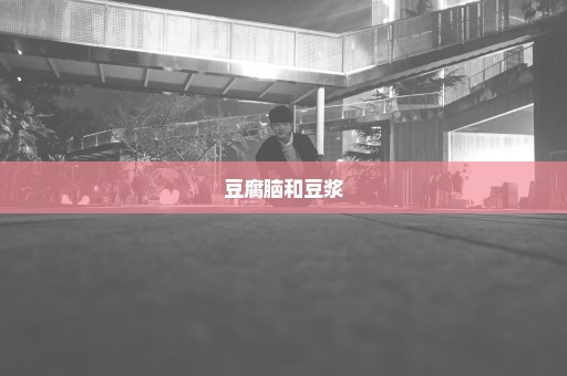 豆腐脑和豆浆