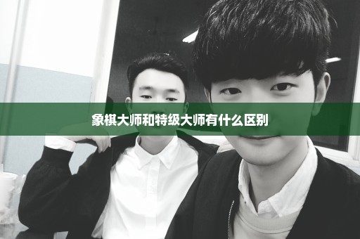 象棋大师和特级大师有什么区别