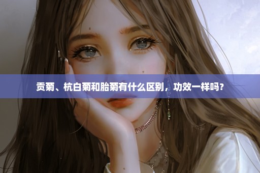 贡菊、杭白菊和胎菊有什么区别，功效一样吗？