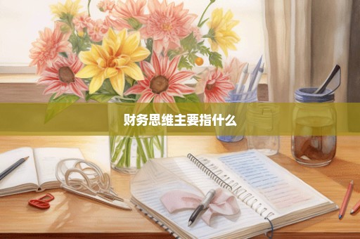 财务思维主要指什么