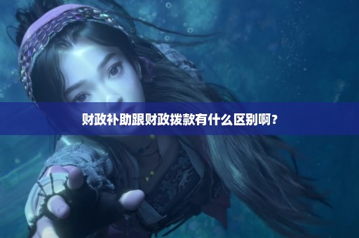 财政补助跟财政拨款有什么区别啊？