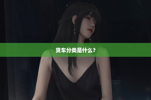 货车分类是什么？