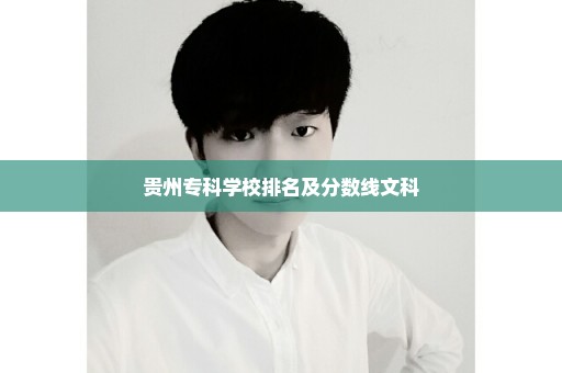 贵州专科学校排名及分数线文科