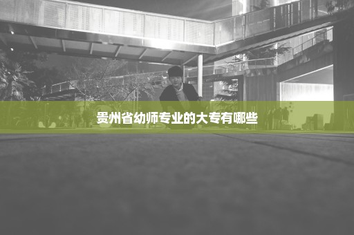 贵州省幼师专业的大专有哪些
