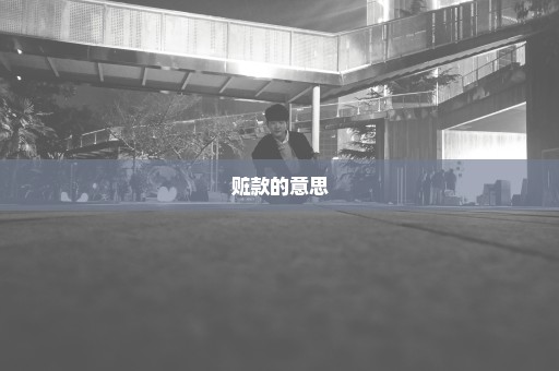 赃款的意思