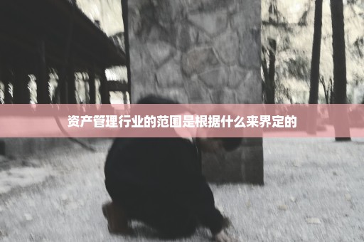 资产管理行业的范围是根据什么来界定的