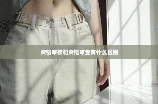 资格审核和资格审查有什么区别