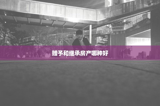 赠予和继承房产哪种好