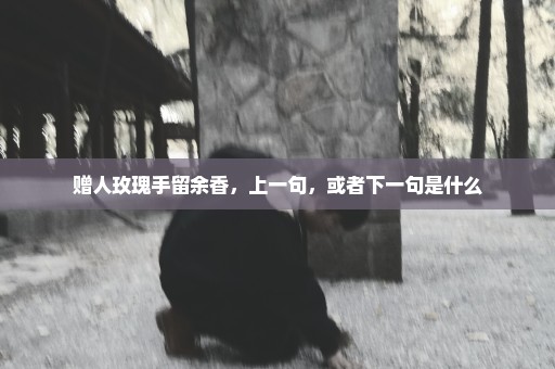 赠人玫瑰手留余香，上一句，或者下一句是什么