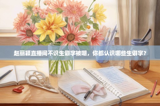 赵丽颖直播间不识生僻字被嘲，你都认识哪些生僻字？