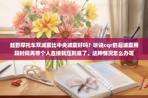 越野摩托车双减震比中央减震好吗？听说cqr的后减震用段时间再带个人直接就压到底了。这种情况怎么办呢