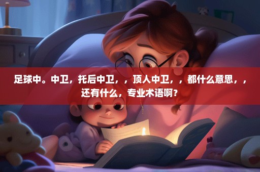 足球中。中卫，托后中卫，，顶人中卫，，都什么意思，，还有什么，专业术语啊？