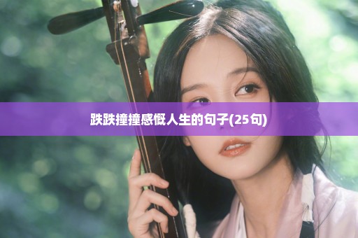 跌跌撞撞感慨人生的句子(25句)