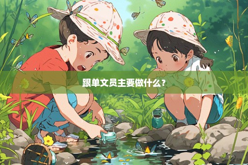 跟单文员主要做什么？