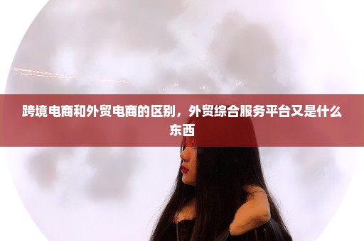 跨境电商和外贸电商的区别，外贸综合服务平台又是什么东西