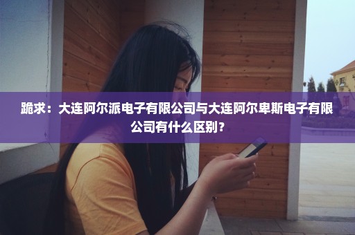 跪求：大连阿尔派电子有限公司与大连阿尔卑斯电子有限公司有什么区别？